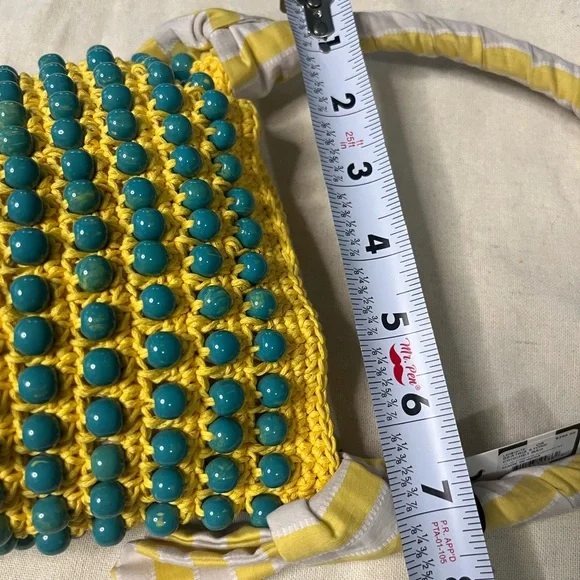 Lele Sadoughi Sunflower Beatrix Crochet Bag With Stone beaded embellishments - Picture 10 of 14